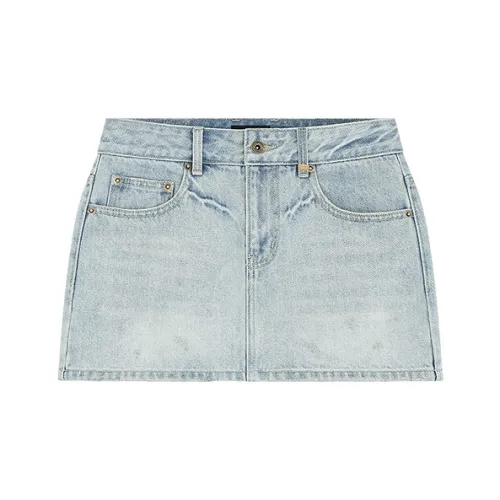 WE11DONE Denim Mini Юбки Женские Небесно-Синий