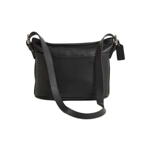 COACH Vintage Однотонная Сумка на Плечо Средняя Женская Черная