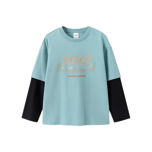 Asics Japanese style light trend T-рубашка зеленая подростковая