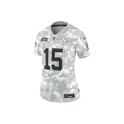 nike Dri FitNFL Patrick Mahomes Chiefs Salute To Service Регби Джерси Женская Белая