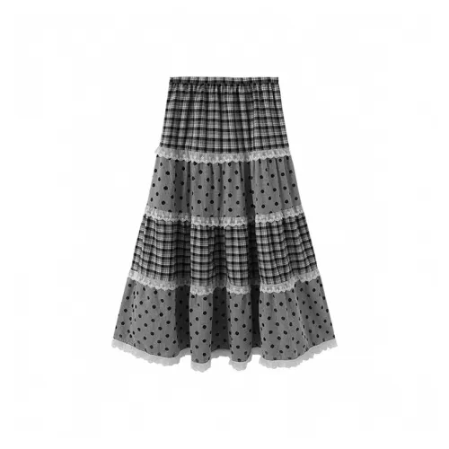 Frustration Garden Повседневный Длинный Юбка Женские Черный