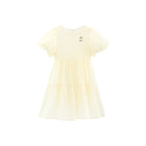 Disney Детское платье бежево-желтое для дошкольников