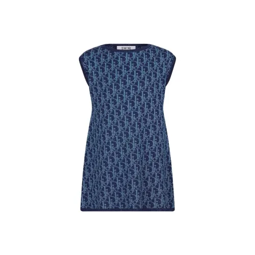 DIOR SS23 Детское платье синий цвет