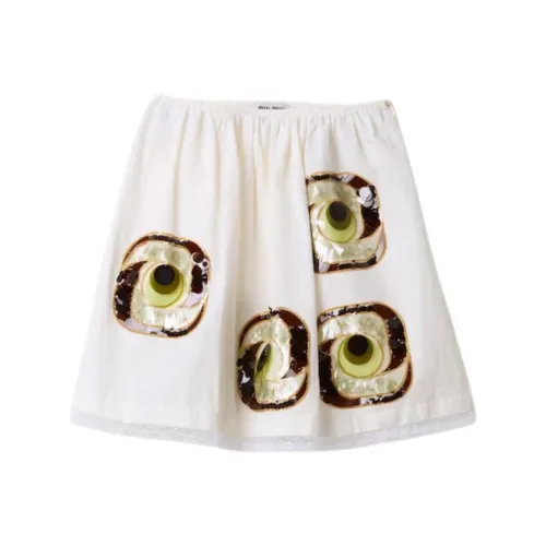 MIU MIU SS25 RUNWAY Версия Повседневный Длинный Юбка Женская Белая