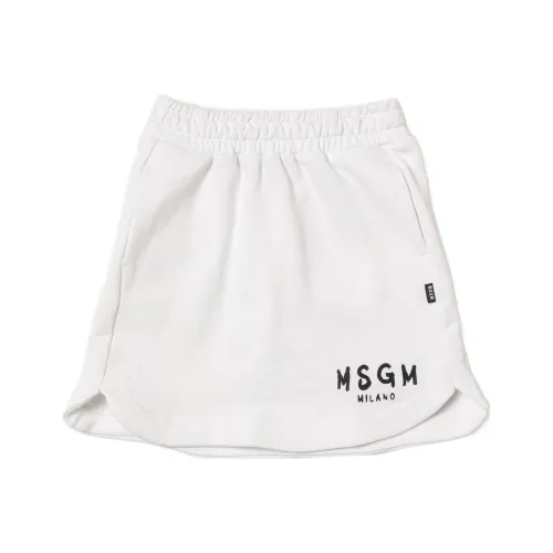 MSGM Логотип Узор Юбка средней длины Летняя Детская Белая