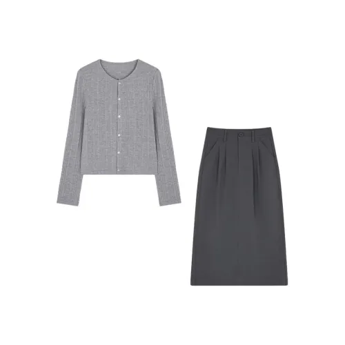 IHIMI Серый Женские Комплекты с юбкой