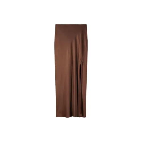 Patrizia Pepe SS25 Повседневный Длинный Юбка Женские Коричневый