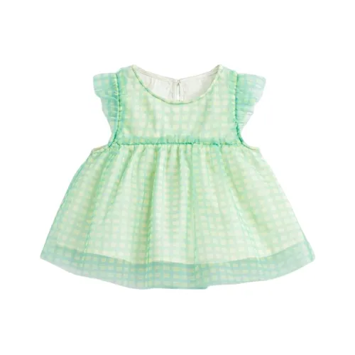 MARC JANIE Детское платье зеленого цвета в клетку