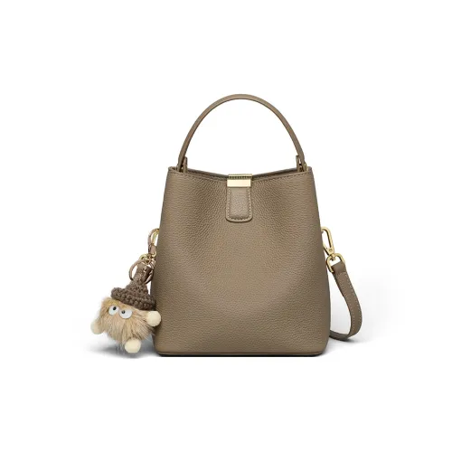 EBLAN Корова Кожа Сумка Сумка через плечо Сумка через плечо Стандартная Женская Слон Серый