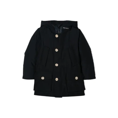 WOOLRICH Темно-синий Kids Шерстяное пальто