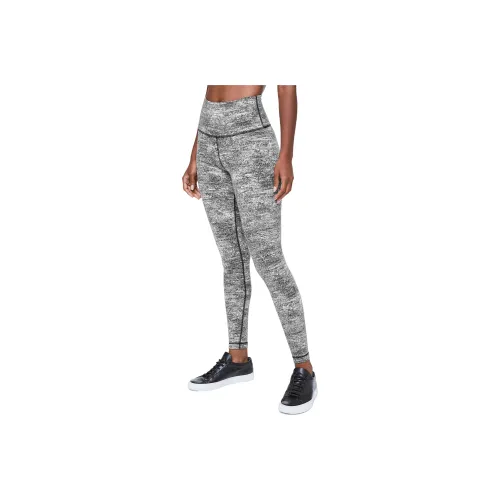 lululemon Wunder Under Спортивные брюки Женские Черный Белый Жаккард