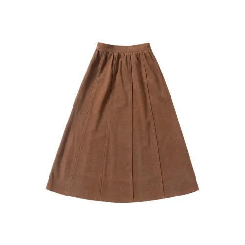 HONGNIAN Повседневный Длинный Юбка Женские Хаки