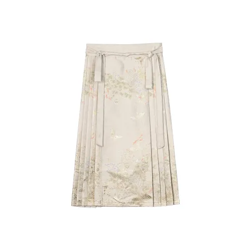 SNBL Повседневный Длинный Юбка Женские Бежевый