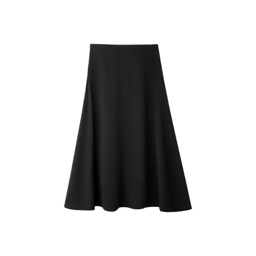 HLA Повседневный Длинный Юбка Женские Черный