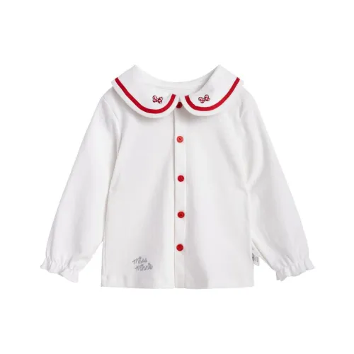 Disney Однотонный Детский Топ Весенний Осенний Детский Экрю