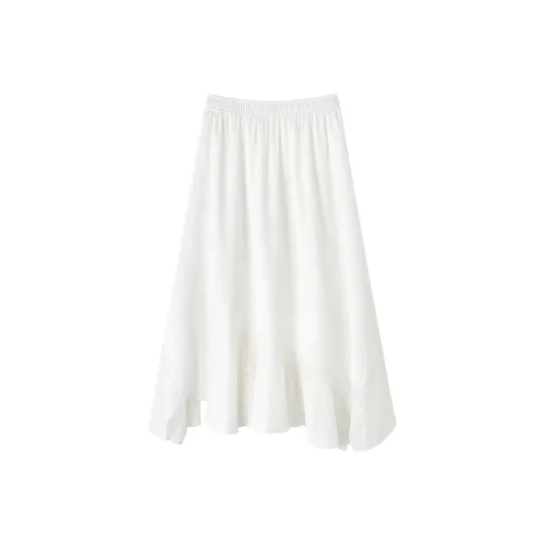 SHIRAN Повседневный Длинный Юбка Женская Белая
