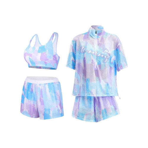 Подкладка Купальник Комплект Женский Розовый Цветочный