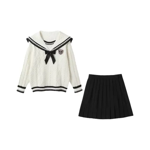 SYEEE WITH U Комплект с юбкой Женская Белая Черная