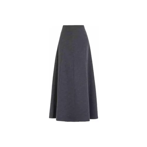 Wbwq Повседневный Длинный Юбка Женские Темно-Серый
