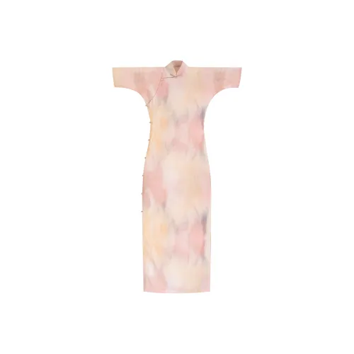 YICHENGFENGXU Чунсам Женский Желтый Розовый