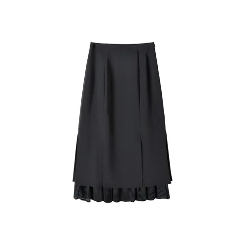 Акомодация Повседневная Длинная Юбка Женская Черная