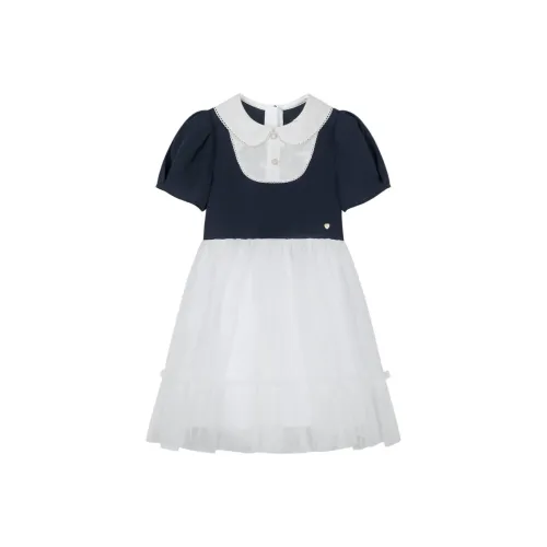 HAZZYS Детское платье темно-синего цвета