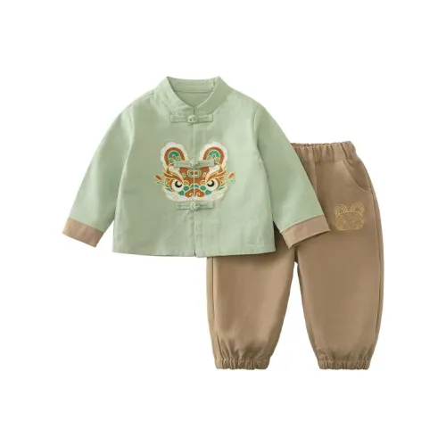 CICIIBEAR Комплект рубашек Matching для малышей бамбуковый зеленый