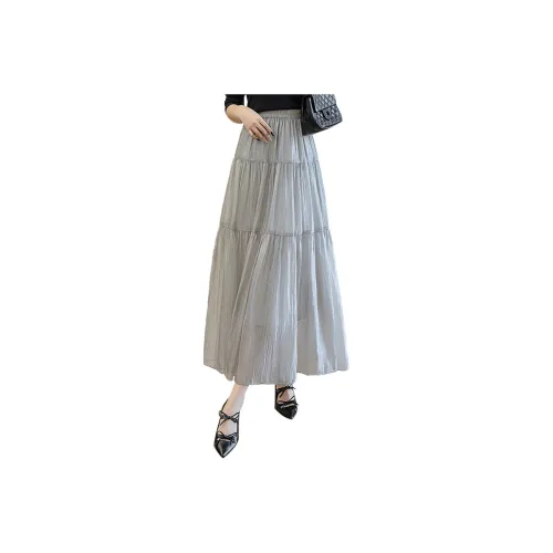 Cypress House Повседневный Длинный Юбка Женская Светло-Серый