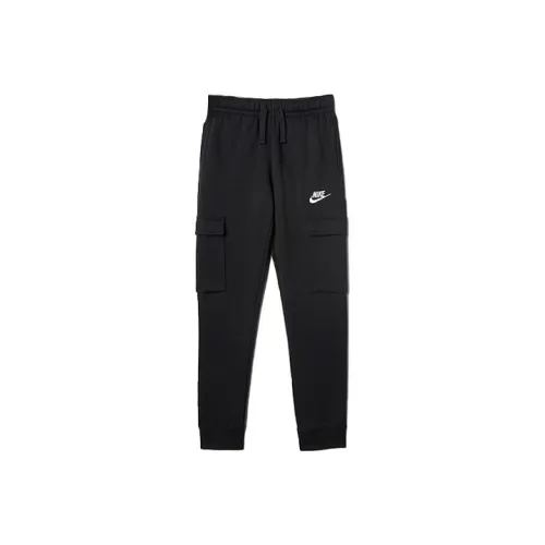 NIKE Черные Kids Вязаные Тренировочные Брюки