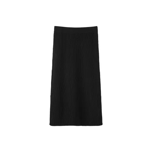Fstudio Повседневный Длинный Юбка Женские Черный