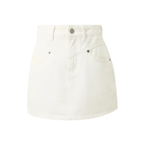 3COLOUR Повседневные короткие юбки Женские Молоко Белый