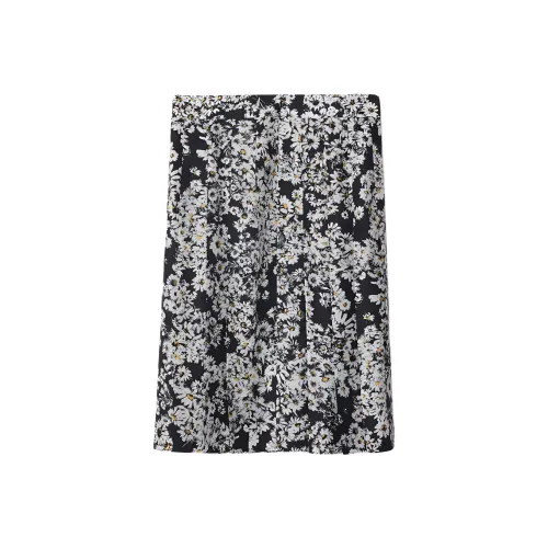 Burberry Повседневный Длинный Юбка Женская Черная