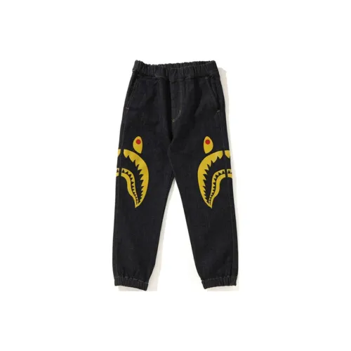 A BATHING APE Джинсы Shark Series Темно-синий Детский