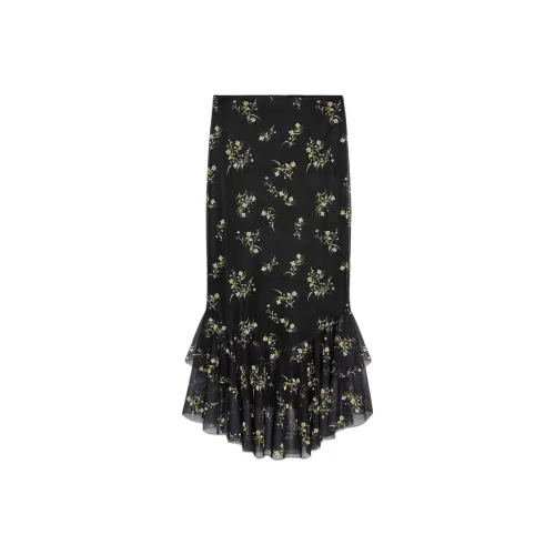 ZARA Повседневная длинная юбка женская черная