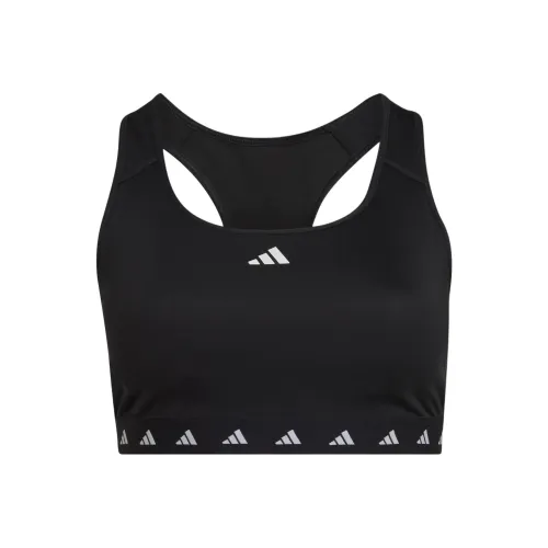 Adidas POWERREACT Тренировки Средняя поддержка TECHFIT Спортивное белье Женские Черный