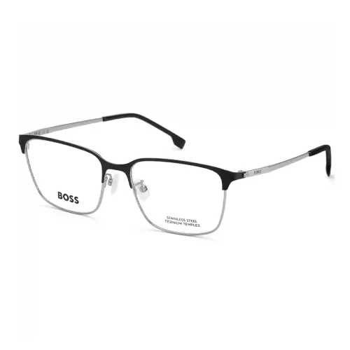 HUGO BOSS β-титан Металл Прямоугольные Оправы для очков Унисекс Серебряный