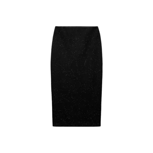 ZARA Черные Женские Повседневные Длинные Юбки