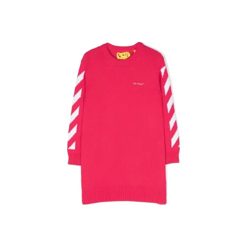 Off Белый Фуксия Платья для девочек