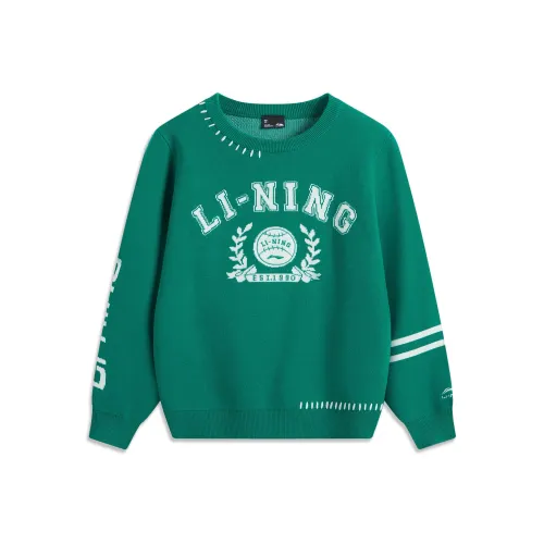 LINING YOUNG Sportlife Свитер Кадмий Зеленый Подростки