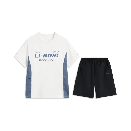 LINING YOUNG Повседневная спортивная одежда Sports Life Collection Стандартный Белый Черный Детский