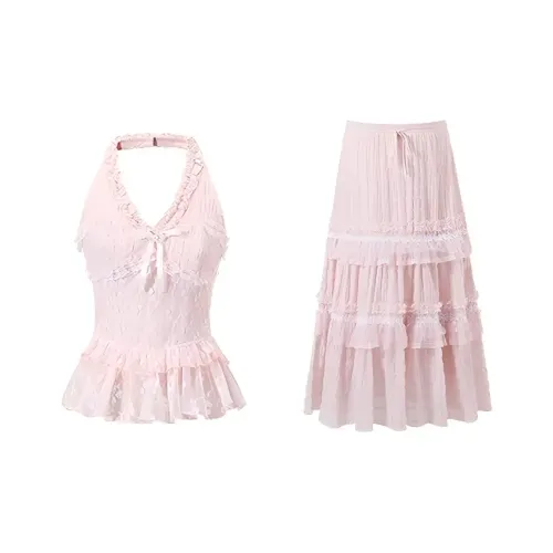 MISTVB Комплект с юбкой Женские Пастельно-розовый