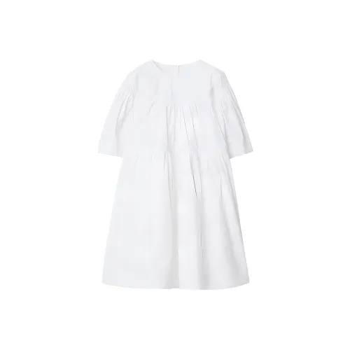 Burberry Детское платье SS24 Белый Детский