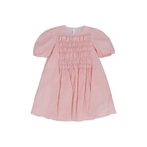 FENDI Короткий рукав Платье Розовый Детский