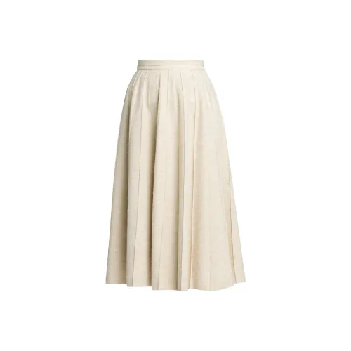 Loro Piana Белые Женские Повседневные Длинные Юбки