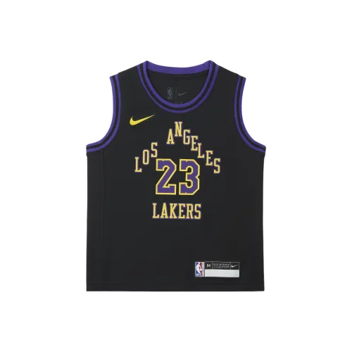 Nike Детская баскетбольная футболка City Edition Los Angeles Lakers Черная для детей