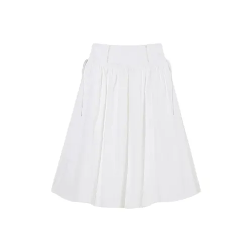 COVERNAT Повседневный Длинный Юбка Женская Белая
