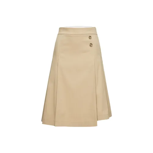 E.land Повседневный Длинный Юбка Женские Хаки