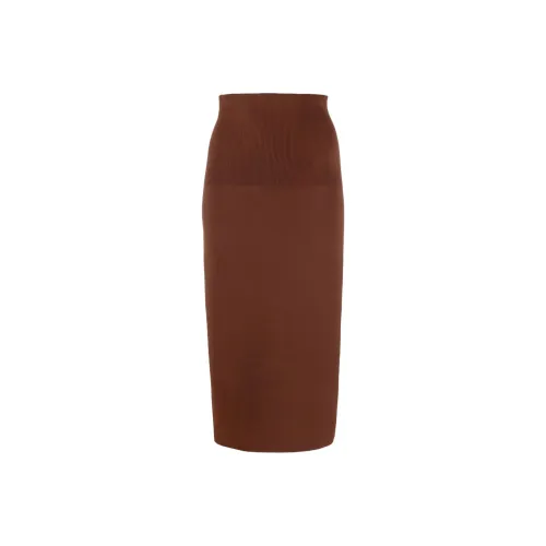 VICTORIA BECKHAM Повседневный Длинный Юбка Женские Коричневый