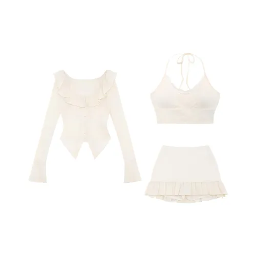 XIAOJUCHUANLI Комплект с юбкой Женские Абрикос