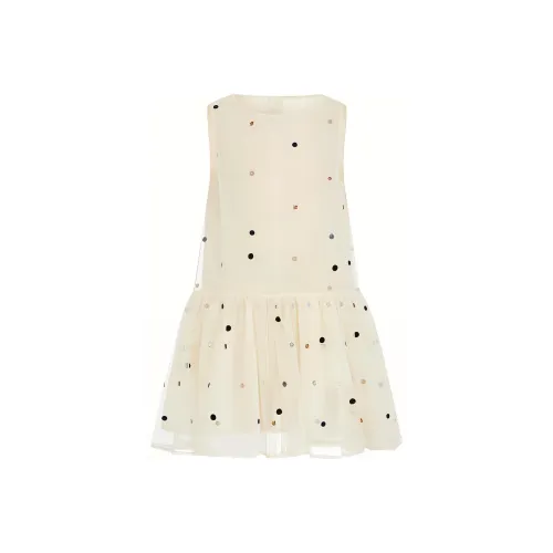 Little MO CO. Детское платье бежево-абрикосового цвета для дошкольников
